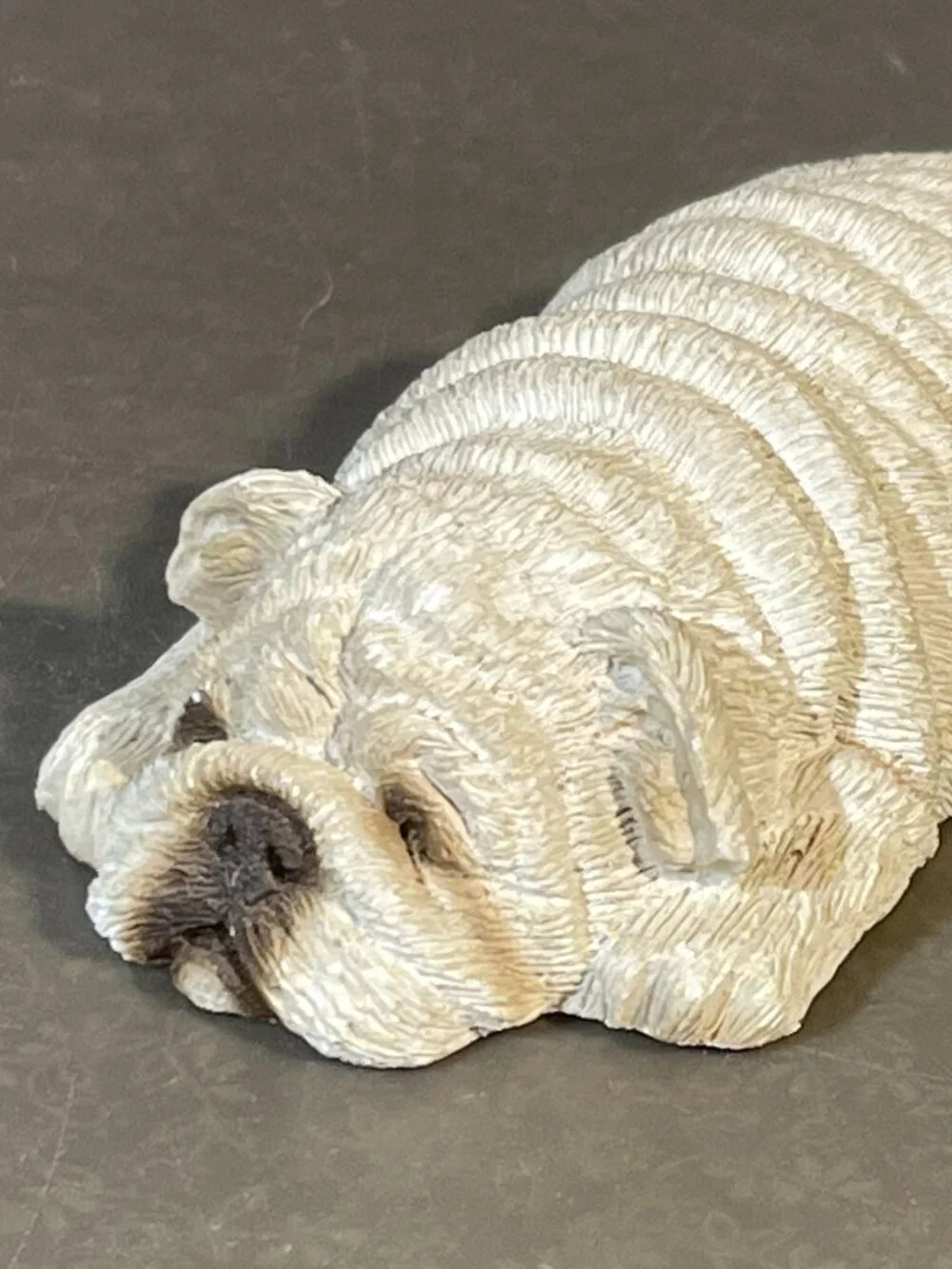 Vintage 1988 Sandicast Bulldog Lil Snoozer Sleeping Dog Figurine (#1759)